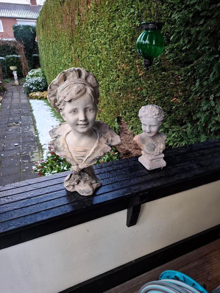 Beeld portret steen tuin overkapping mancave, Ophalen, Gebruikt, Steen, Mensenbeeld