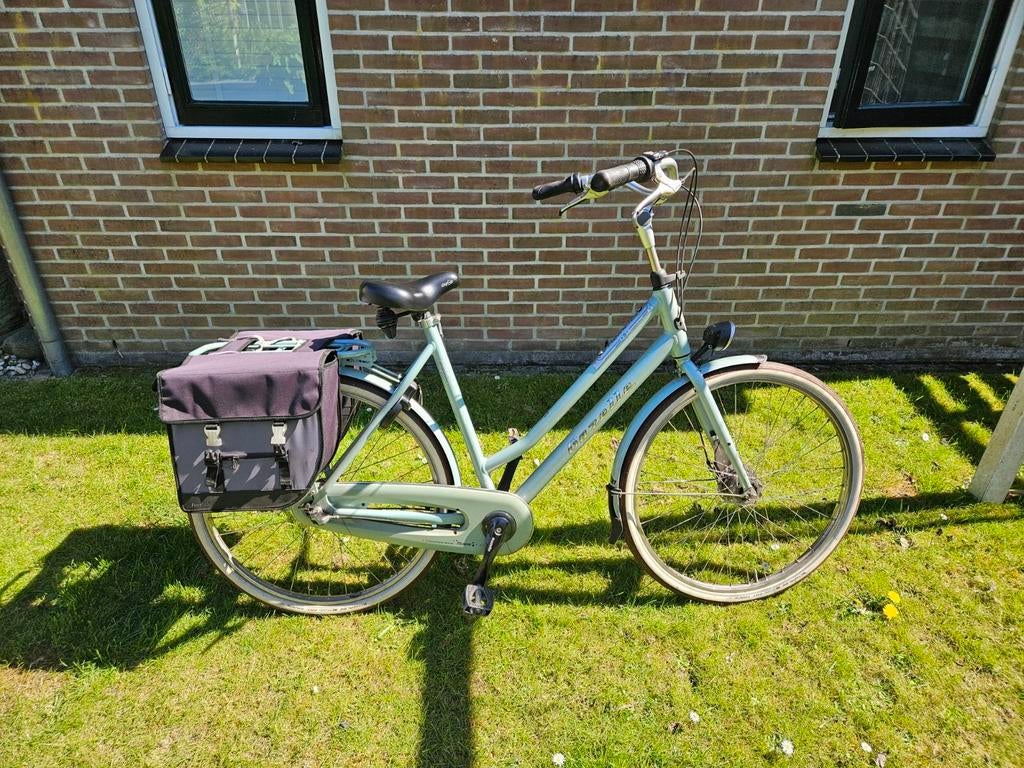 Gazelle stadsfiets met fietstassen, Fietsen en Brommers, Velgrem, Versnellingen, Ophalen of Verzenden, Gazelle