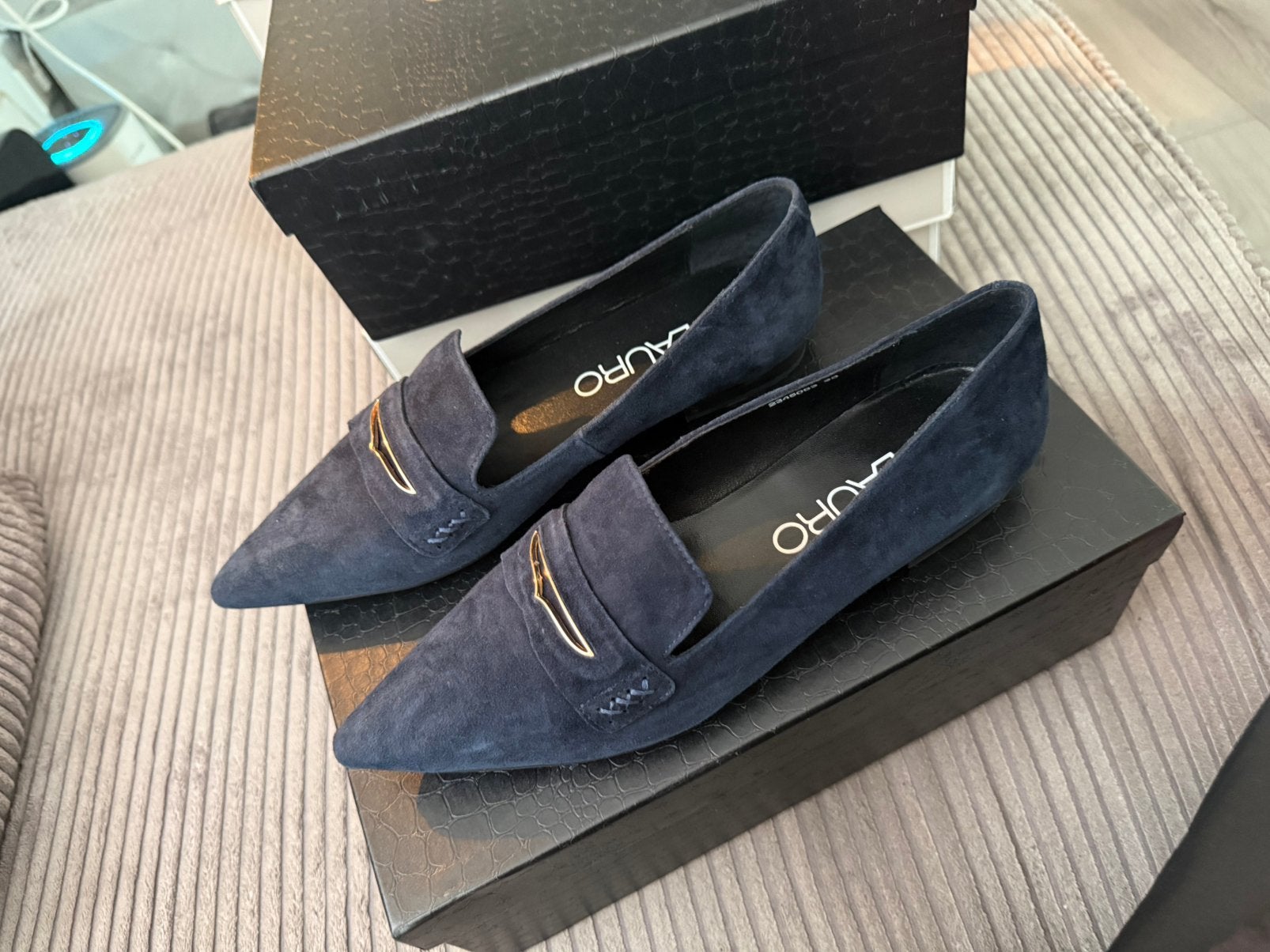 Nieuw Di Lauro instapper Navy donker blauw maat 38, Ophalen, Nieuw, Blauw