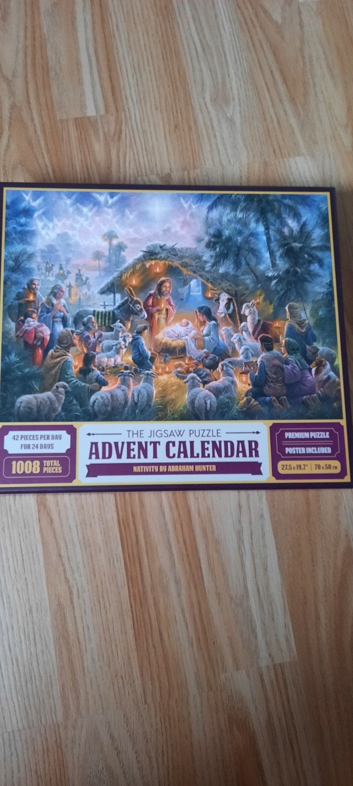 Kerststal Adventskalender Legpuzzel 1008 Stukjes, Ophalen of Verzenden, 500 t/m 1500 stukjes, Zo goed als nieuw, Legpuzzel
