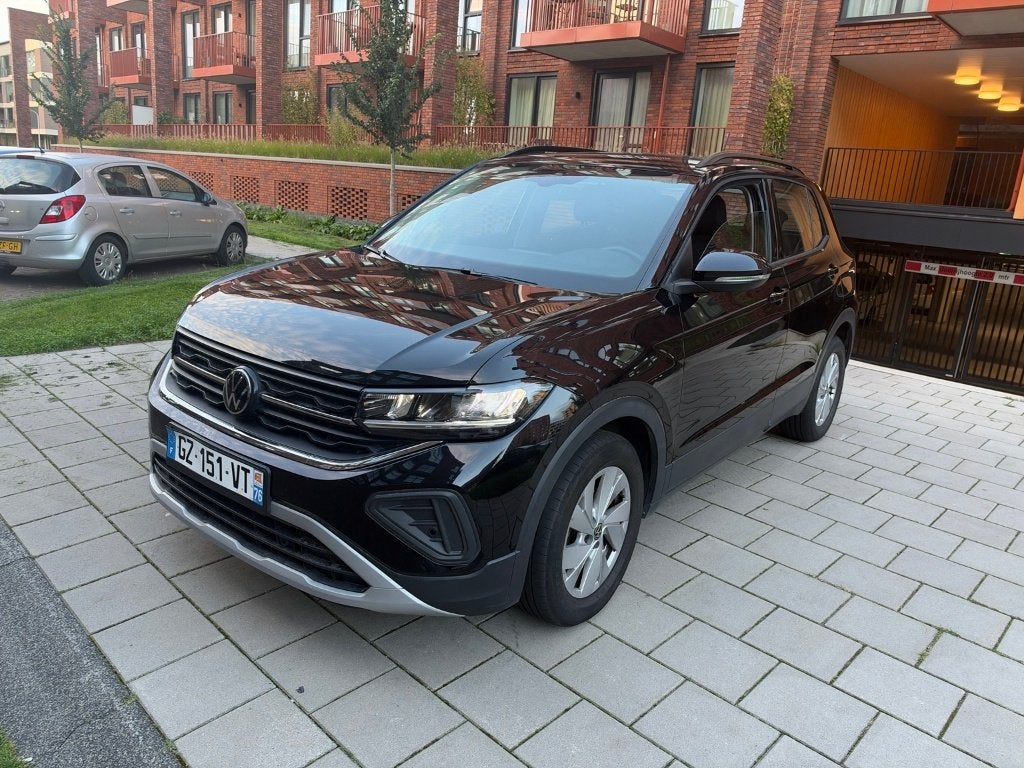 Volkswagen T-Cross Automaat bj 2024 | 44.506 km | BTW-auto, Zwart, Grijs, 3 cilinders, SUV of Terreinwagen