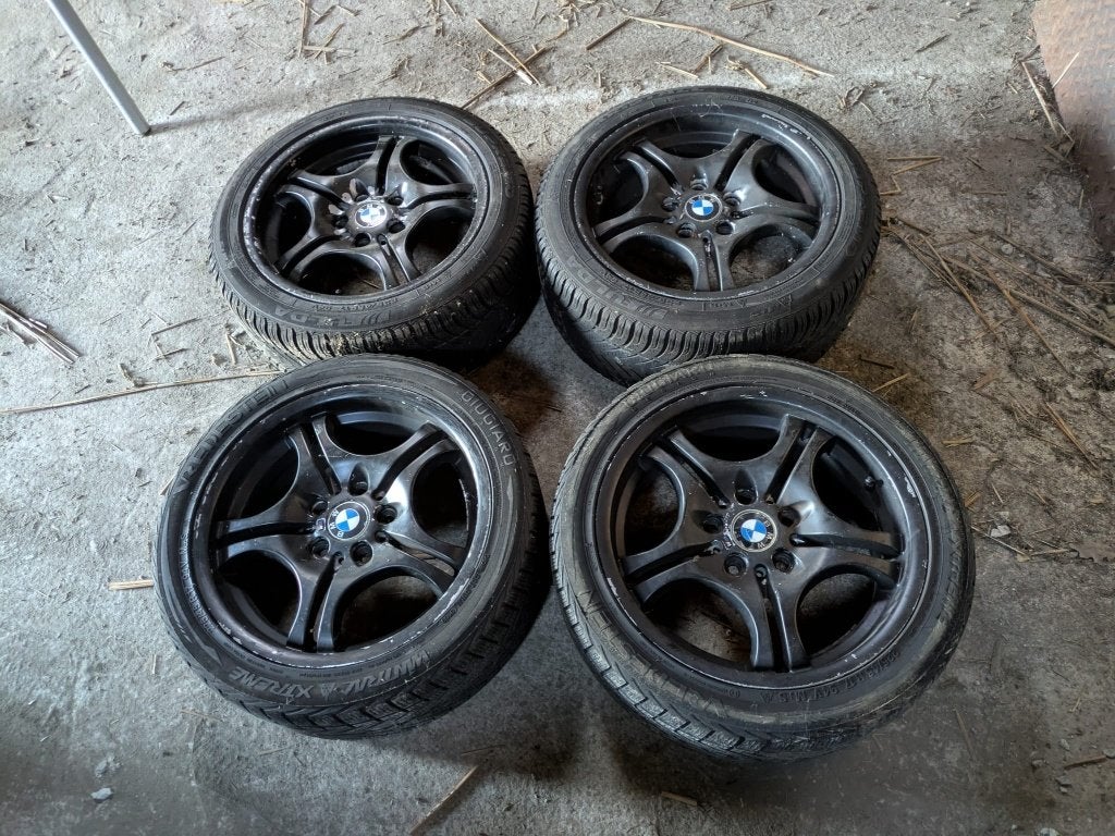BMW E46 M wielen breedset 17 inch style 68, Auto-onderdelen, Ophalen, Gebruikt, Banden en Velgen, 17 inch