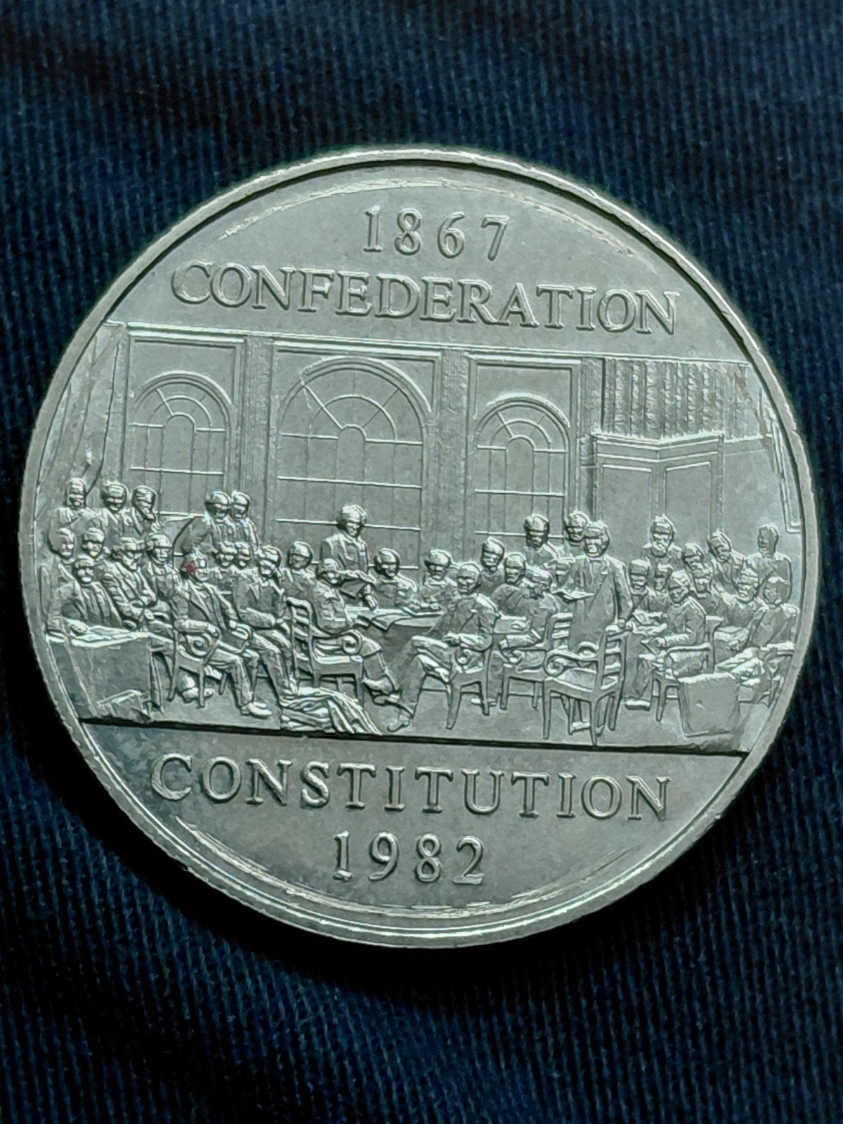 Canada 1 Dollar 1982 Elizabeth II  - Constitution, Verzenden, Noord-Amerika, Losse munt