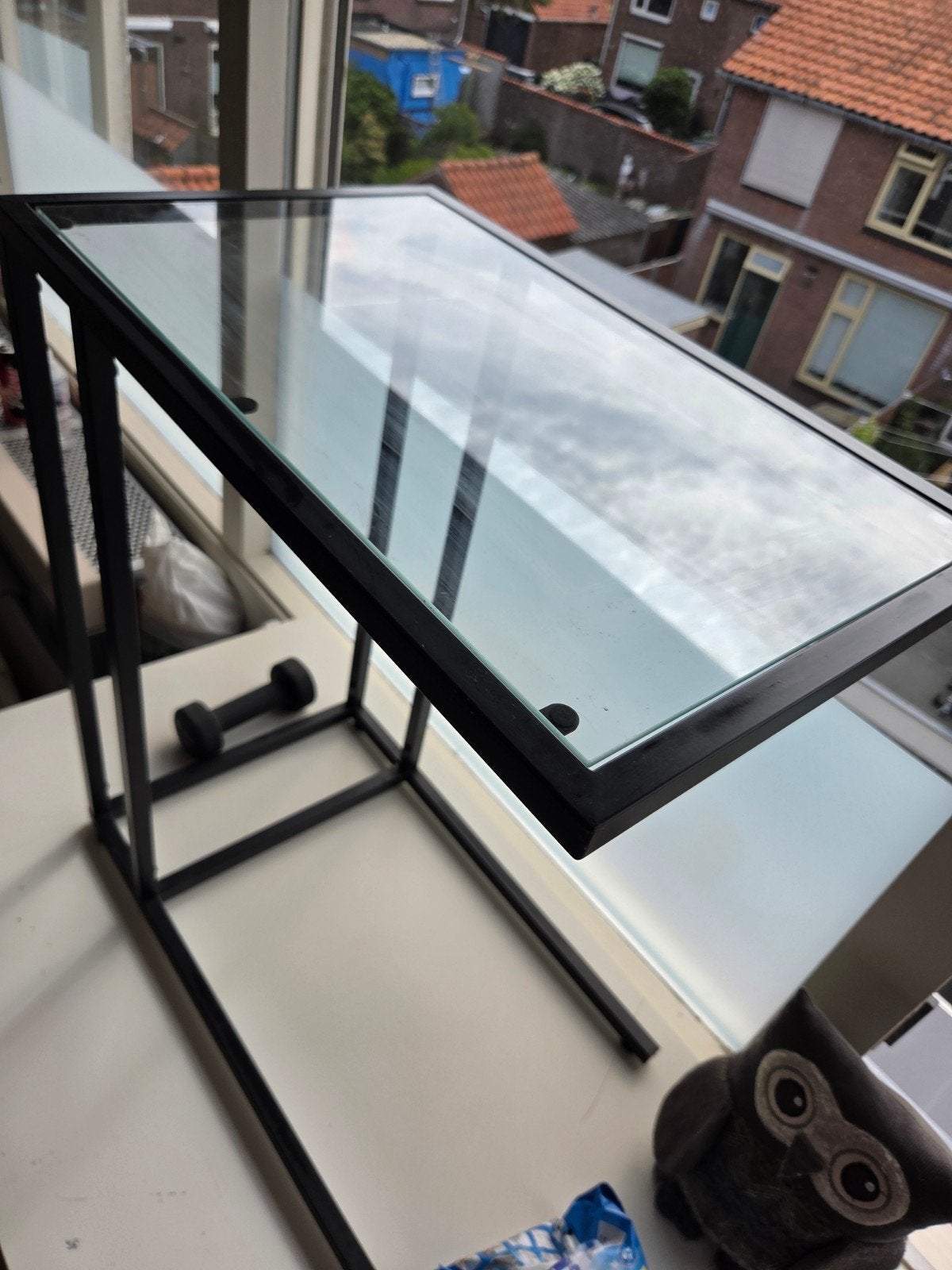 IKEA Vittsjö laptoptafel - Zwart/Glas, Ophalen, Zo goed als nieuw