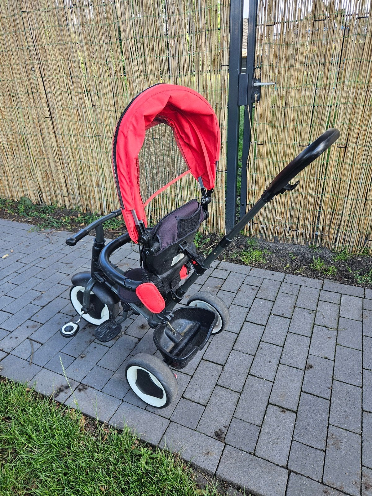 Driewieler met duwstang - Qplay Rito, Ophalen, Gebruikt, Duwstang