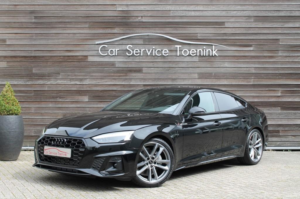 Audi A5 40TFSI Sportback S-line, Gebruikt, Huisgarantie, 4 cilinders, Zwart