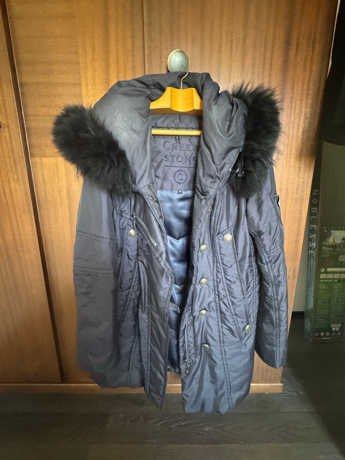 Greenstone winterjas met bontkraag - Maat M, Kleding | Dames, Jassen | Winter, Ophalen of Verzenden, Gedragen, Maat 38/40 (M)
