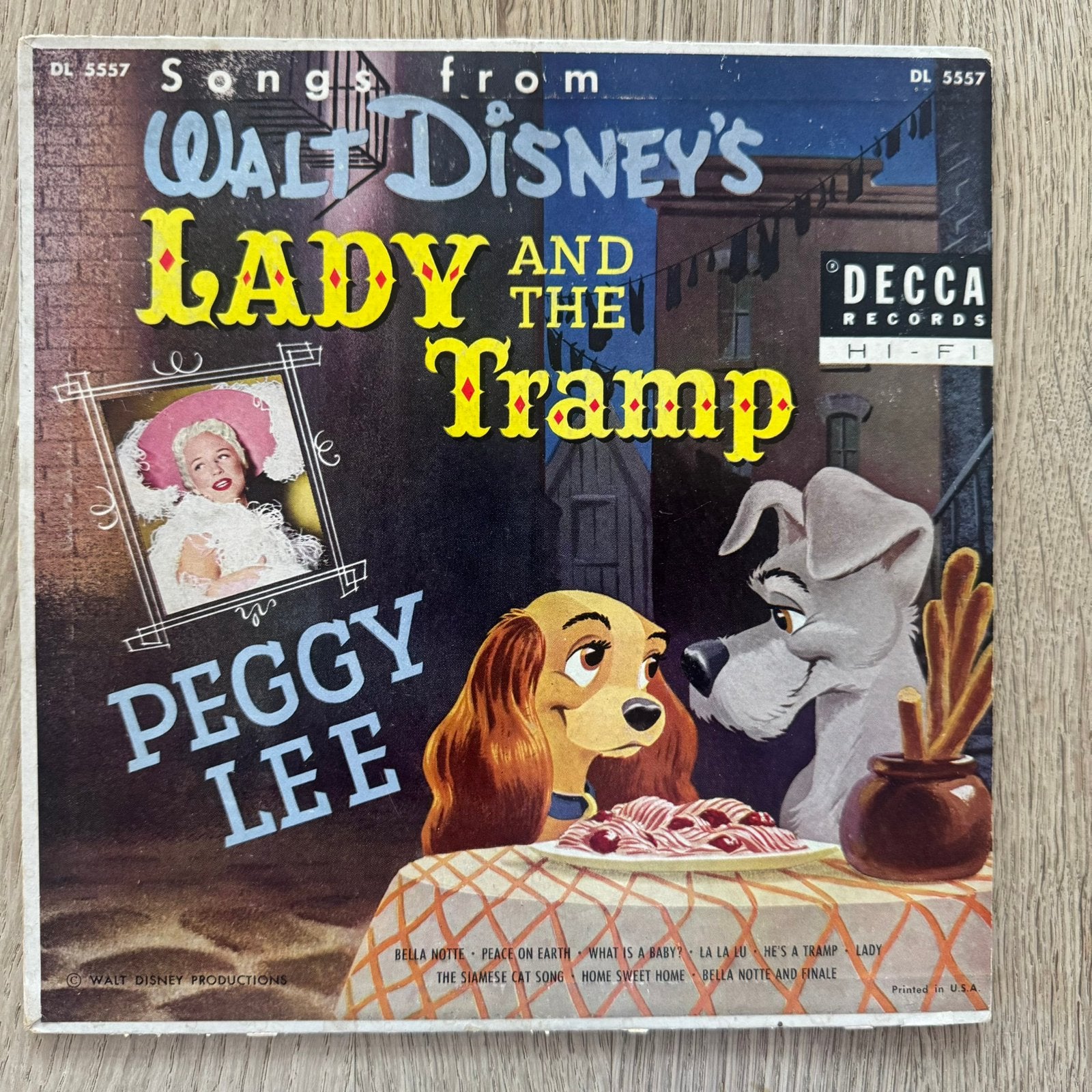 Walt Disney’s Lady and the Tramp Peggy Lee 10” vinyl 1955, Gebruikt, 10 inch, Originele persing, Ophalen of Verzenden