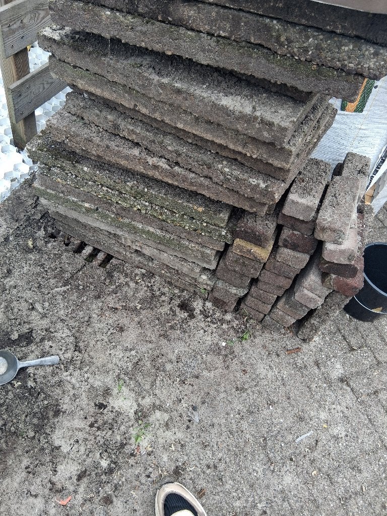 Grindtegels, Tuin en Terras, Tegels en Klinkers, Ophalen, Gebruikt, Minder dan 5 m², Grind