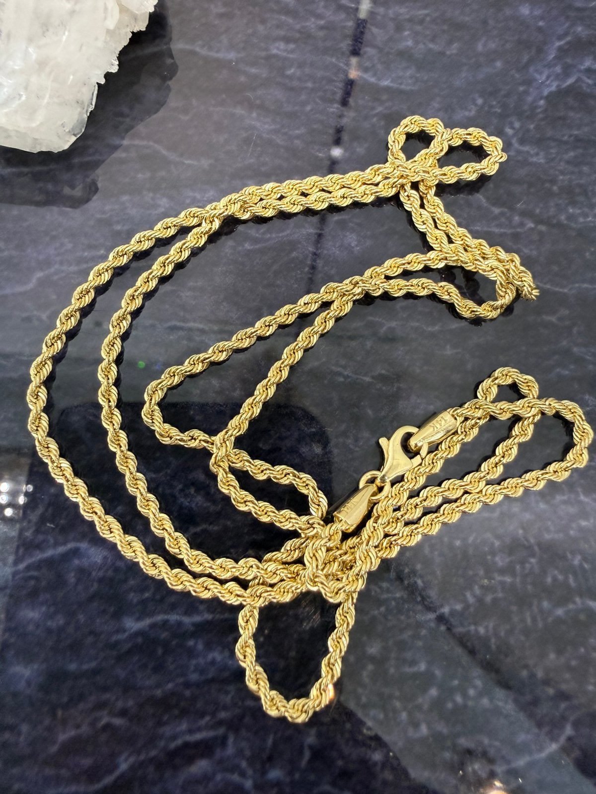 Prachtige 14 karaats gouden rope ketting 65 cm 2.2 mm, Ophalen of Verzenden, Nieuw, Goud, Goud