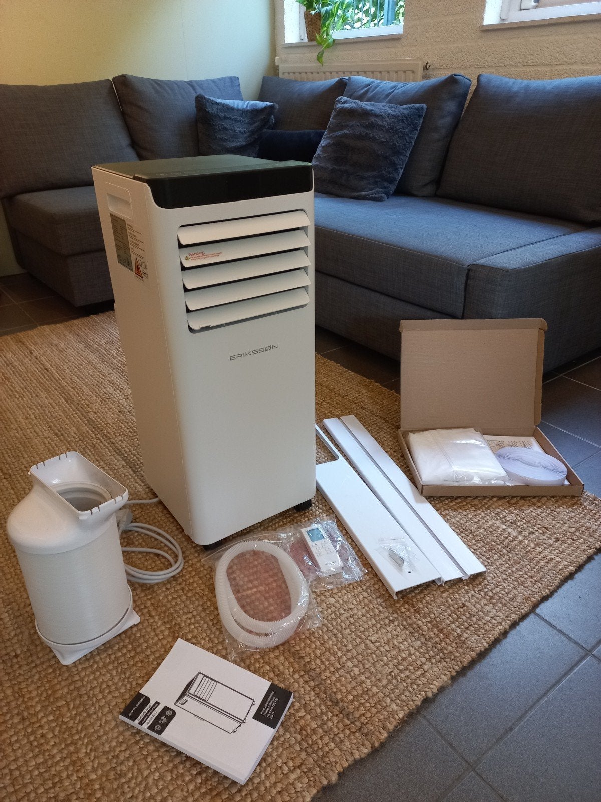 Eriksson Mobiele Airco 10.000 BTU met extra raamdichtingsset, Witgoed en Apparatuur, Ophalen, Minder dan 60 m³, 2 snelheden, Timer