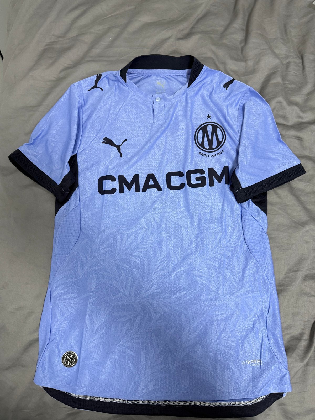 Olympique Marseille, Ophalen of Verzenden, Zo goed als nieuw, Maat 48/50 (M), Blauw