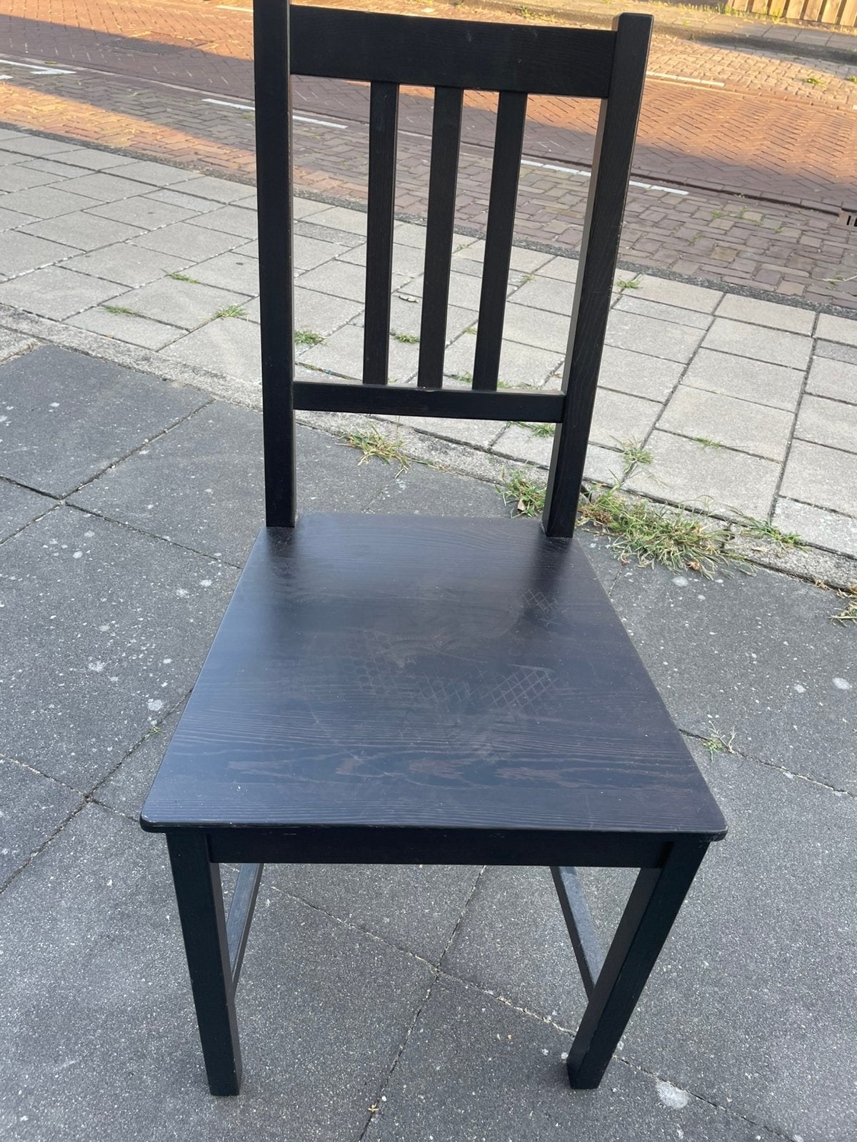 Stoel zwart, Huis en Inrichting, Stoelen, Ophalen, Zwart, Zo goed als nieuw, Hout