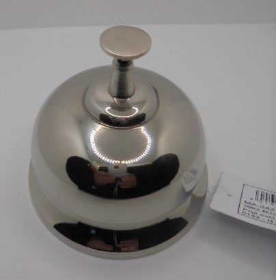 TAFELBEL HOTELBEL RECEPTIEBEL WINKELBEL ZILVER NIEU, Ophalen of Verzenden