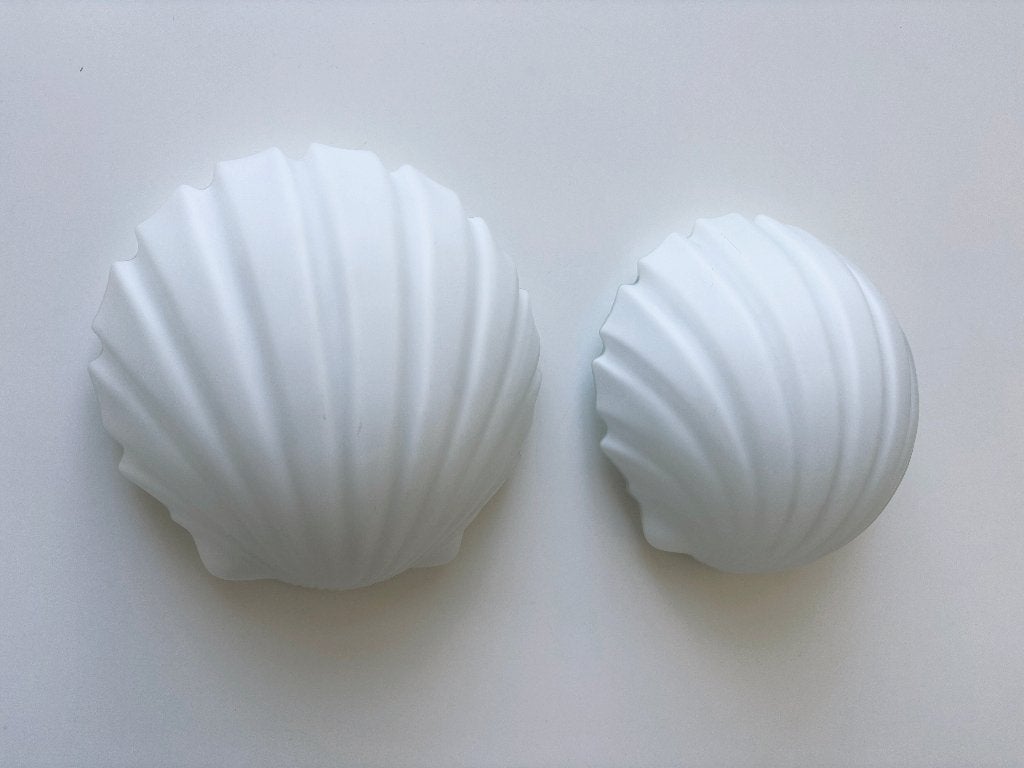 2x vintage schelp lampen Glashutte Limburg set retro, Huis en Inrichting, Gebruikt, Glas, E27 (groot), Ophalen of Verzenden