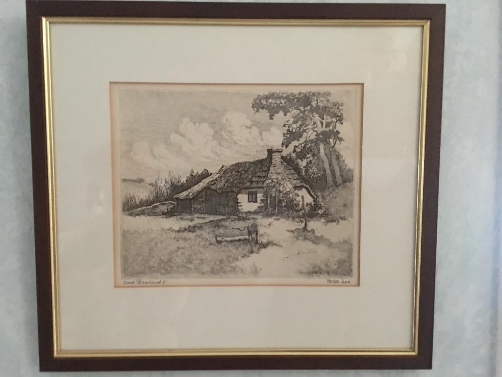 2  ,  Etsen    Peter  Cox     1912 - 1985, Antiek en Kunst, Ophalen of Verzenden, Landschap, Ets