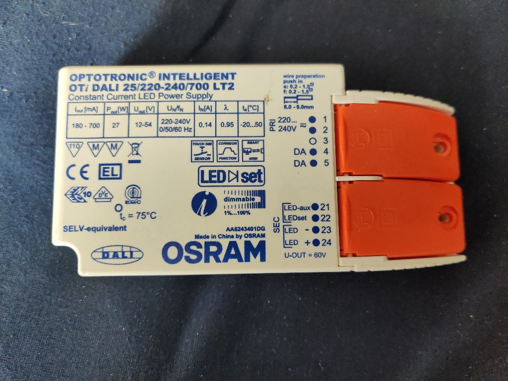 Osram Dali Optotronic Intelligent OTi DALI 25/220-240/700 LT, Ophalen of Verzenden, Nieuw