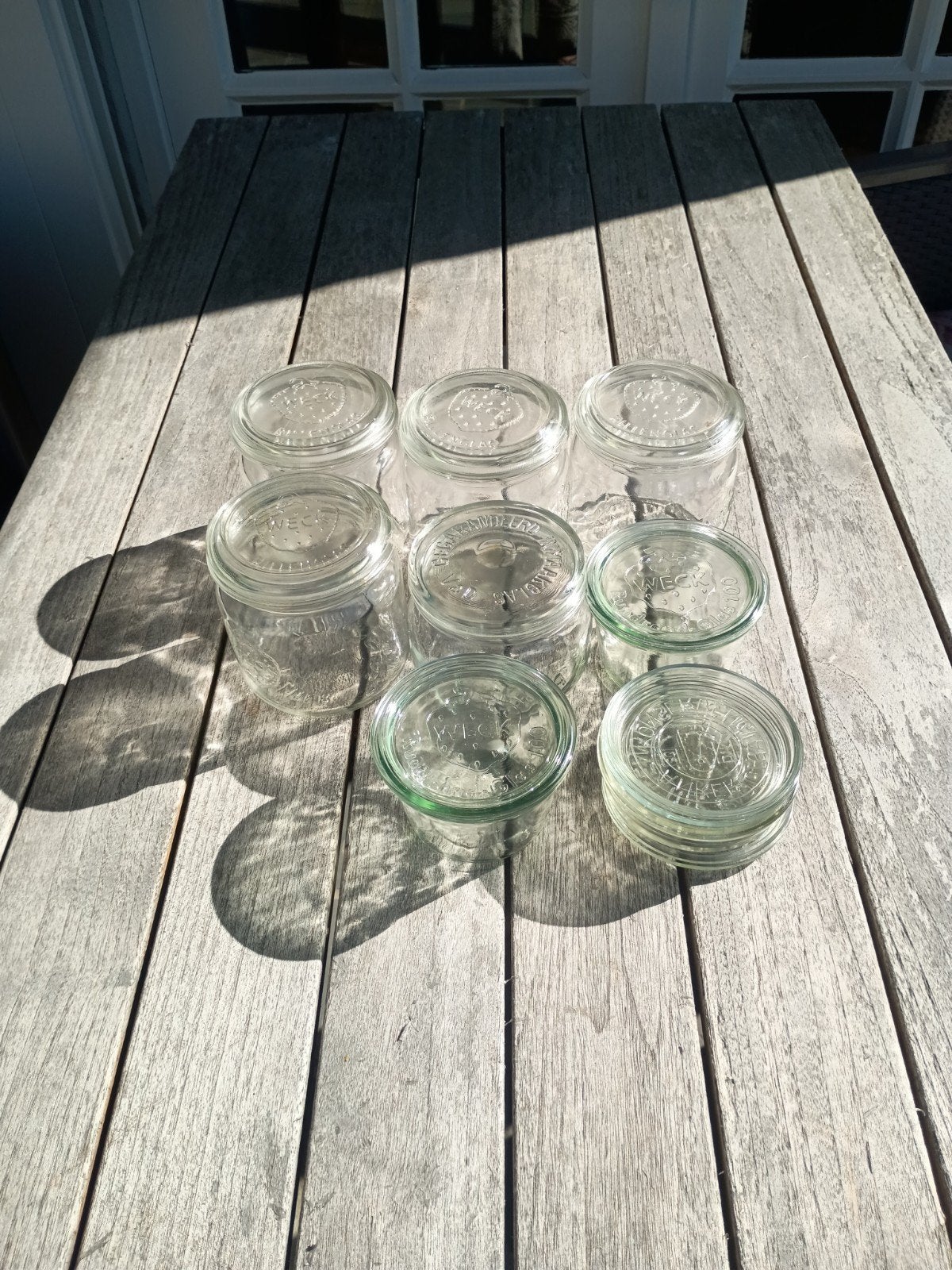 Oude glazen weckpotten, Voorraadpot, Ophalen, Gebruikt, Glas