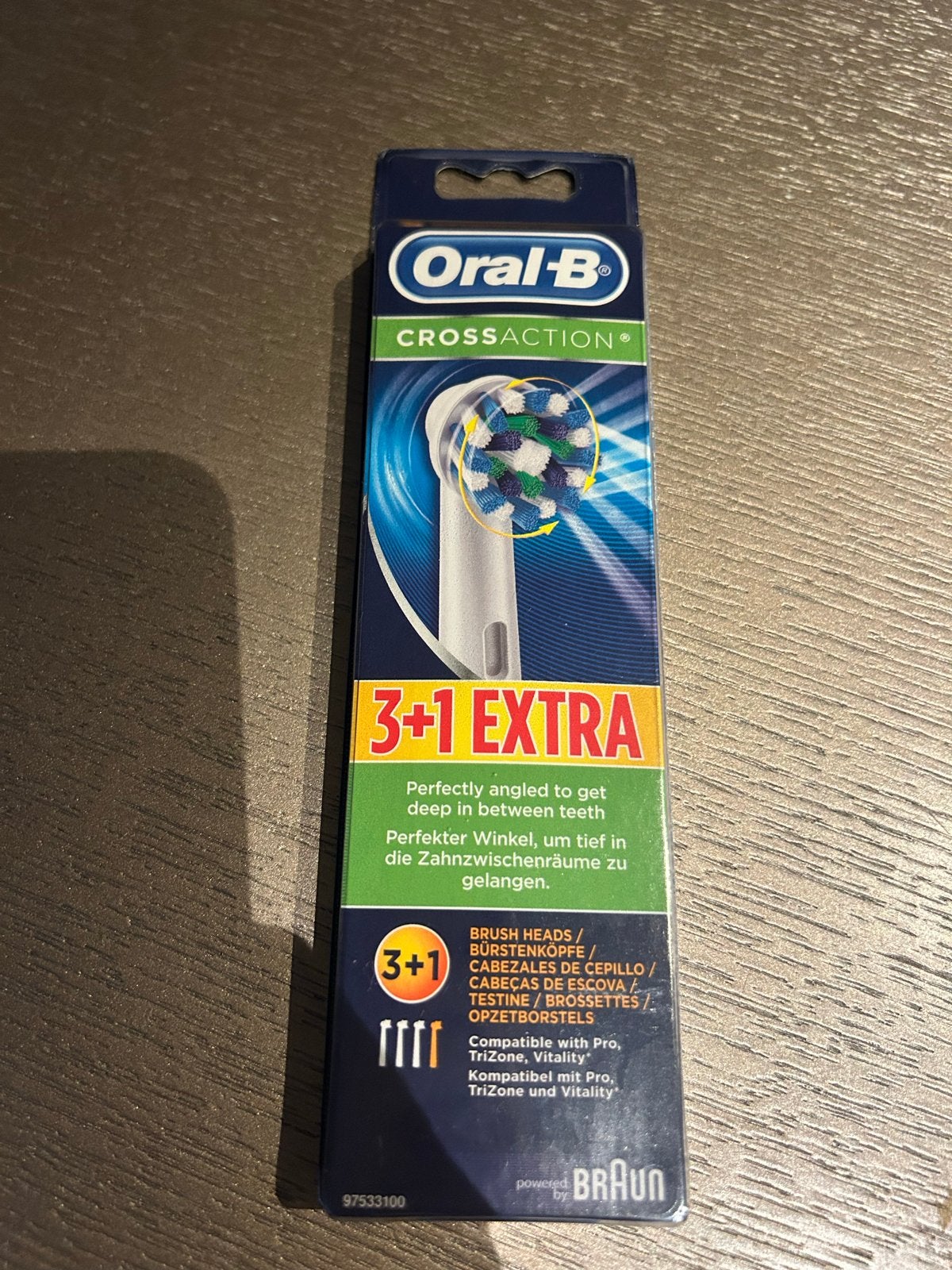 Oral-B CrossAction Opzetborstels 3+1 Extra, Ophalen of Verzenden, Nieuw, Mondverzorging