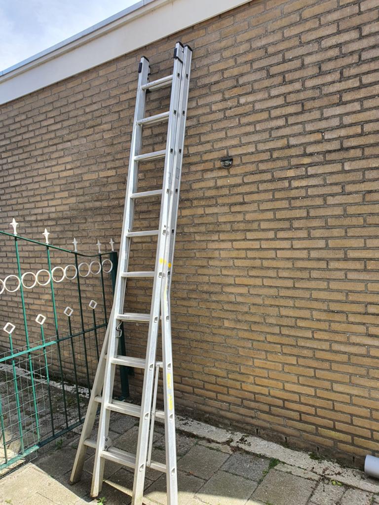 Dirks ladder 2 x 10 tekoop, Doe-het-zelf en Verbouw, Ladders en Trappen, Ophalen of Verzenden, 4 meter of meer