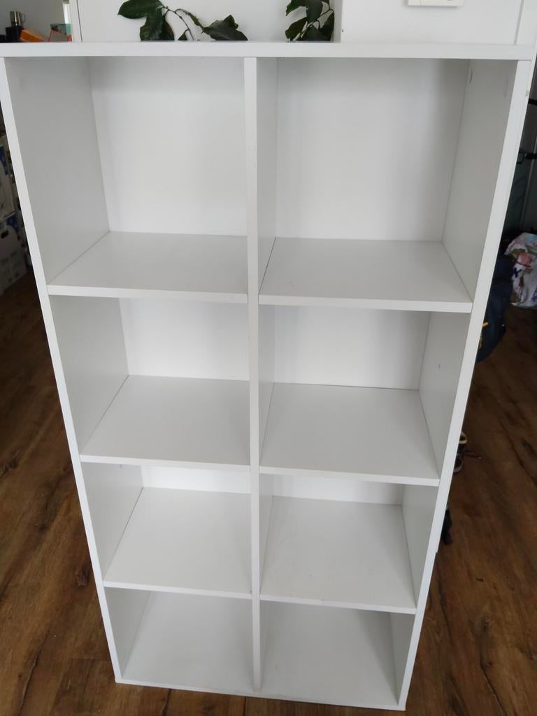 Vasagle Boekenkast Wit - 30x65,5x129,5 cm, Huis en Inrichting, Kasten | Boekenkasten, Ophalen, Met plank(en), Gebruikt, 100 tot 150 cm