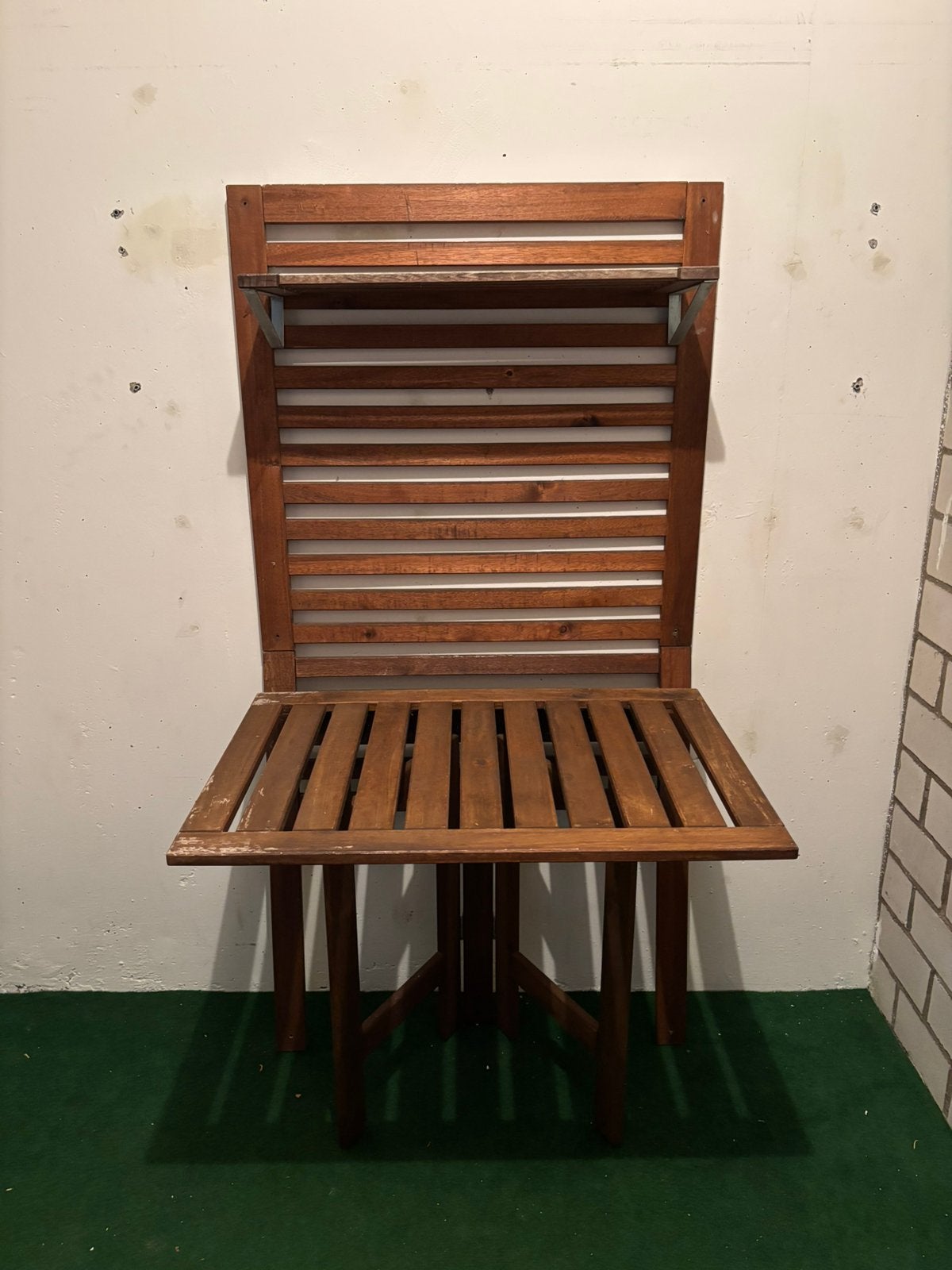 IKEA Applaro uitklapbare balkontafel incl. wandpaneel, Ophalen, Gebruikt, Vierkant, Hout