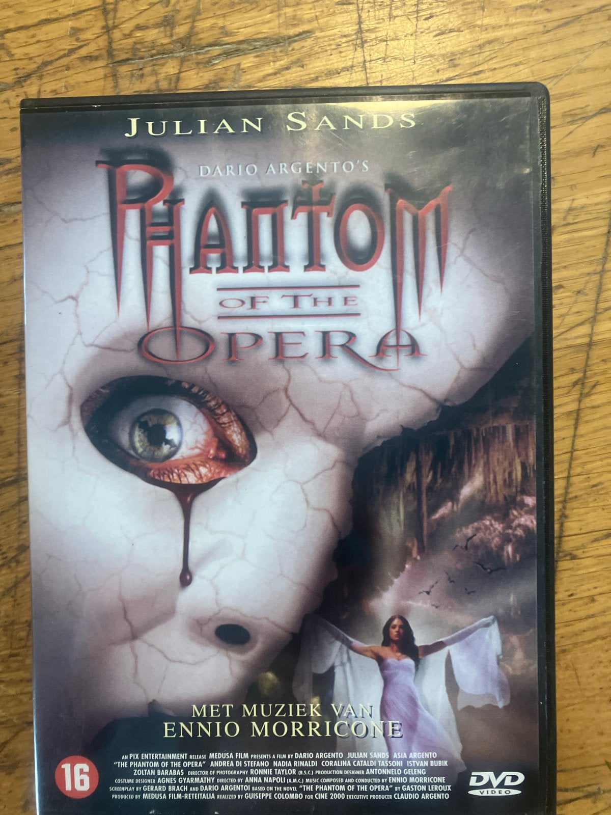 Dario Argento's The Phantom of the Opera DVD, Cd's en Dvd's, Vanaf 16 jaar, Ophalen of Verzenden, Gebruikt, Horror