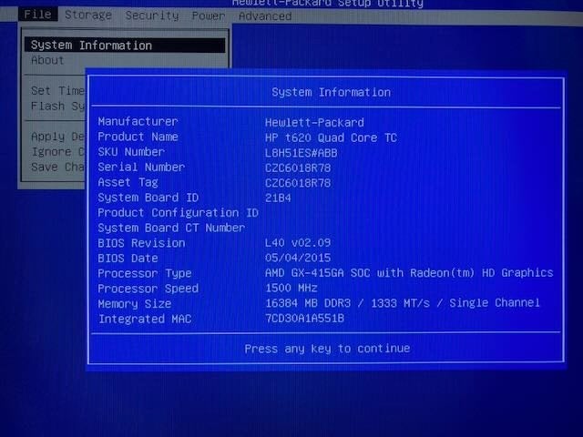 HP T620 Thin Client Quad Core TC - Compleet met adapter, Gebruikt, AMD GX-415GA SOC with Radeon(tm) HD Graphics, Minder dan 2 Ghz