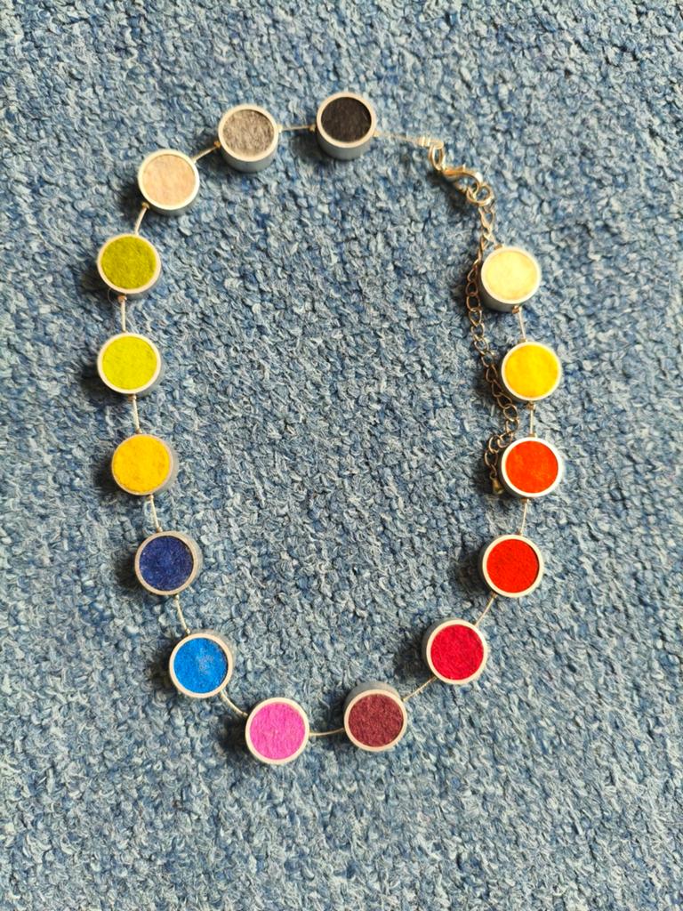 Ketting met vilt, Ophalen of Verzenden, Overige materialen