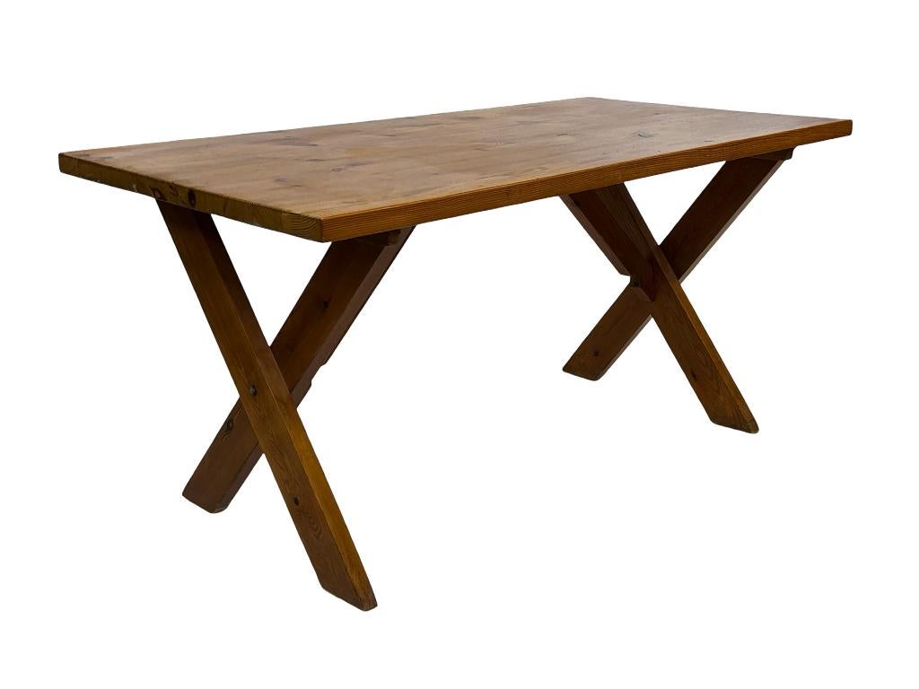 Vintage Dining Table Pinewood 60's  Minimalist Eettafel, Gebruikt, Vintage, 50 tot 100 cm, Rechthoekig