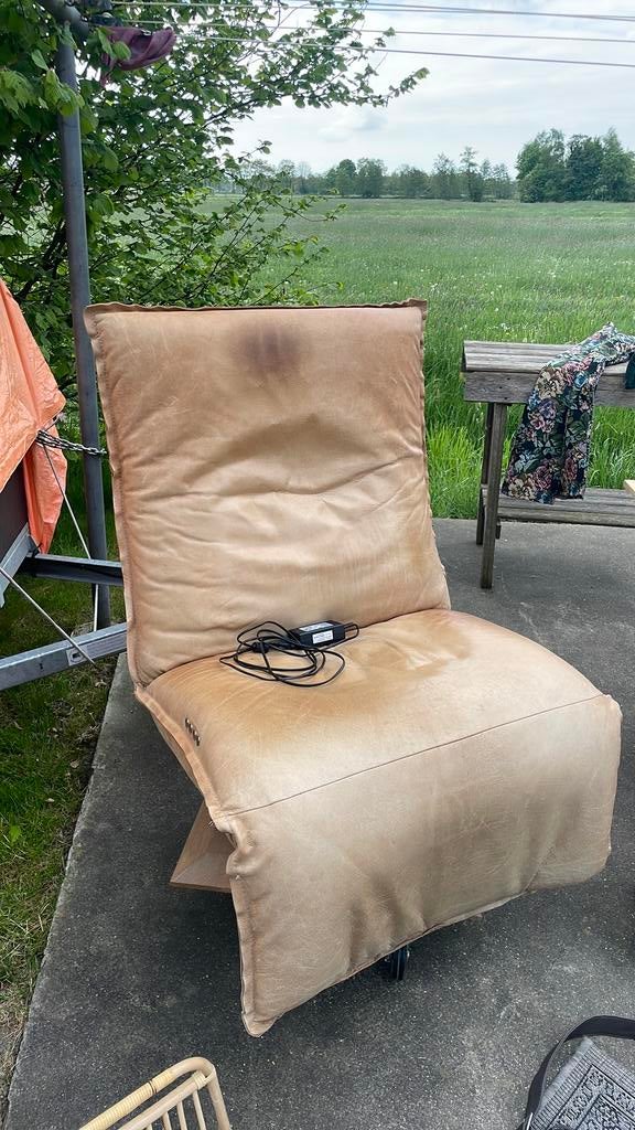 Leren stoel fauteuil, Ophalen, Gebruikt, Overige kleuren, Leer