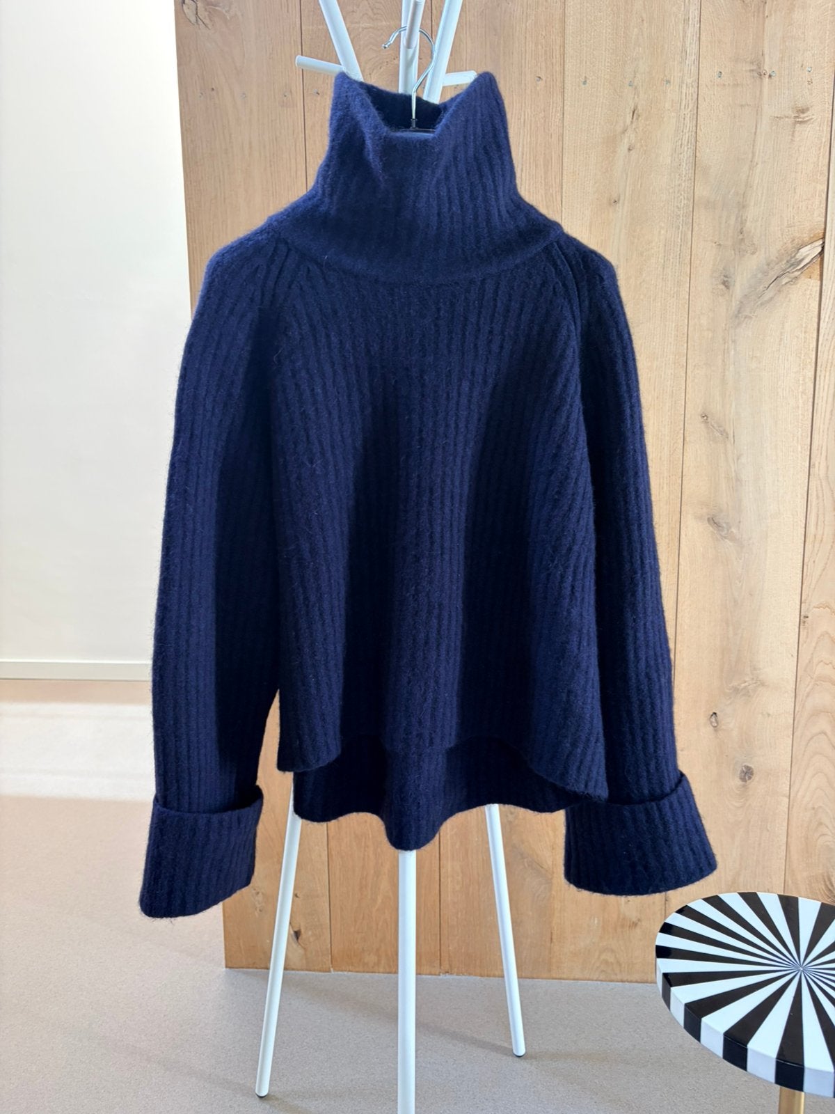Christian Wijnants Kalda Chunky Rib Knit Trui Deep Blue  XS, Ophalen of Verzenden, Zo goed als nieuw, Maat 34 (XS) of kleiner