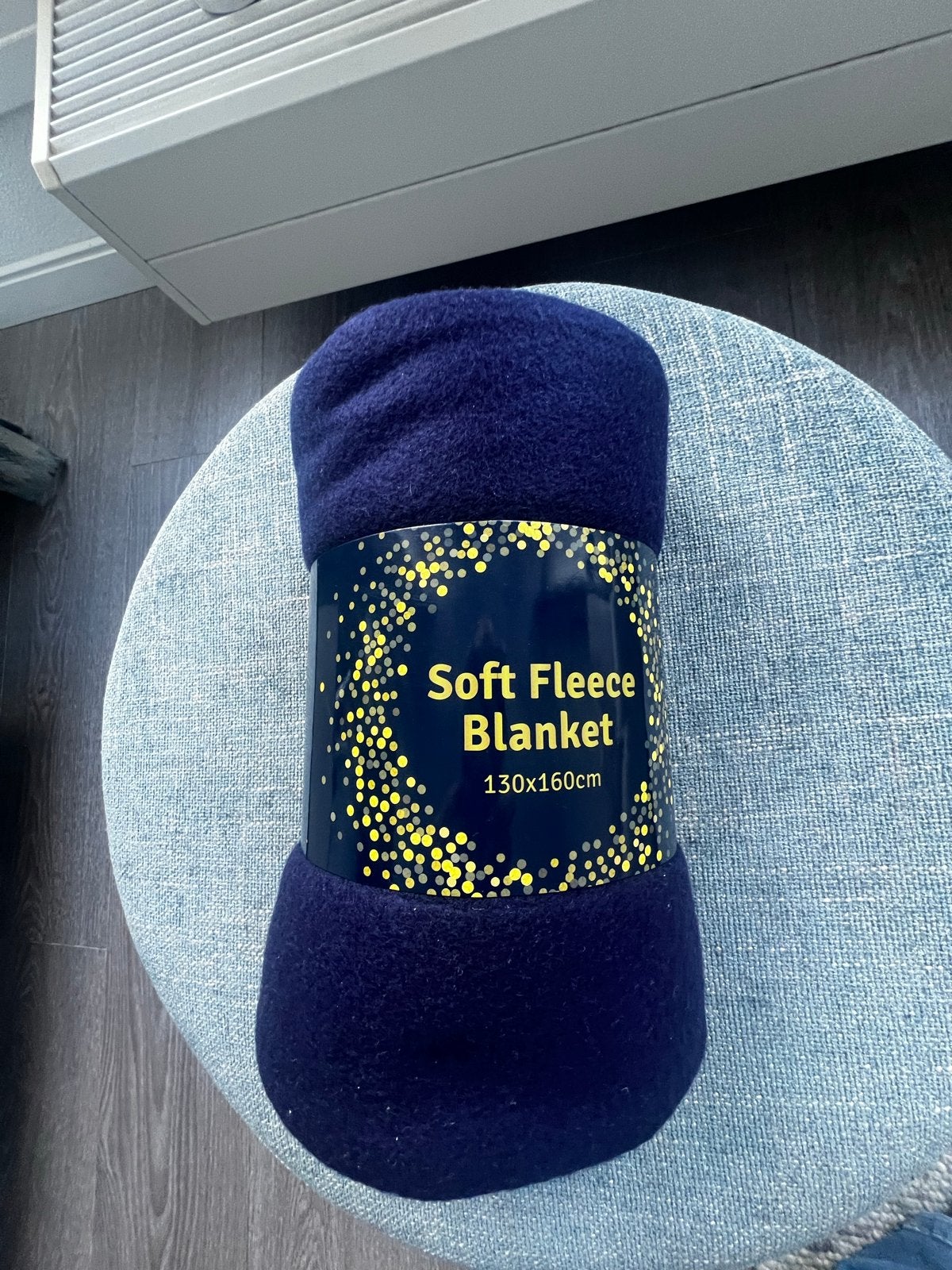 Zacht fleece deken 130x160cm - Donkerblauw, Ophalen of Verzenden, Nieuw, Blauw, Overige merken