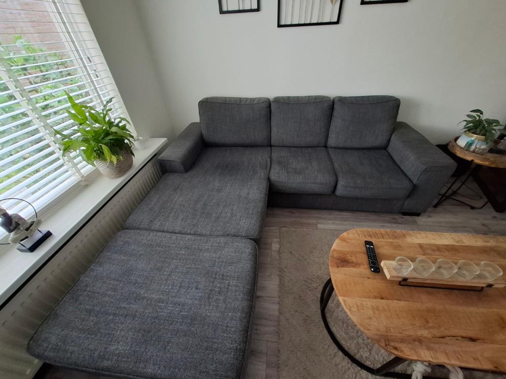 Hoekbank gratis af te halen, Huis en Inrichting, Banken | Bankstellen, Ophalen, 250 tot 300 cm, Gebruikt, 100 tot 125 cm