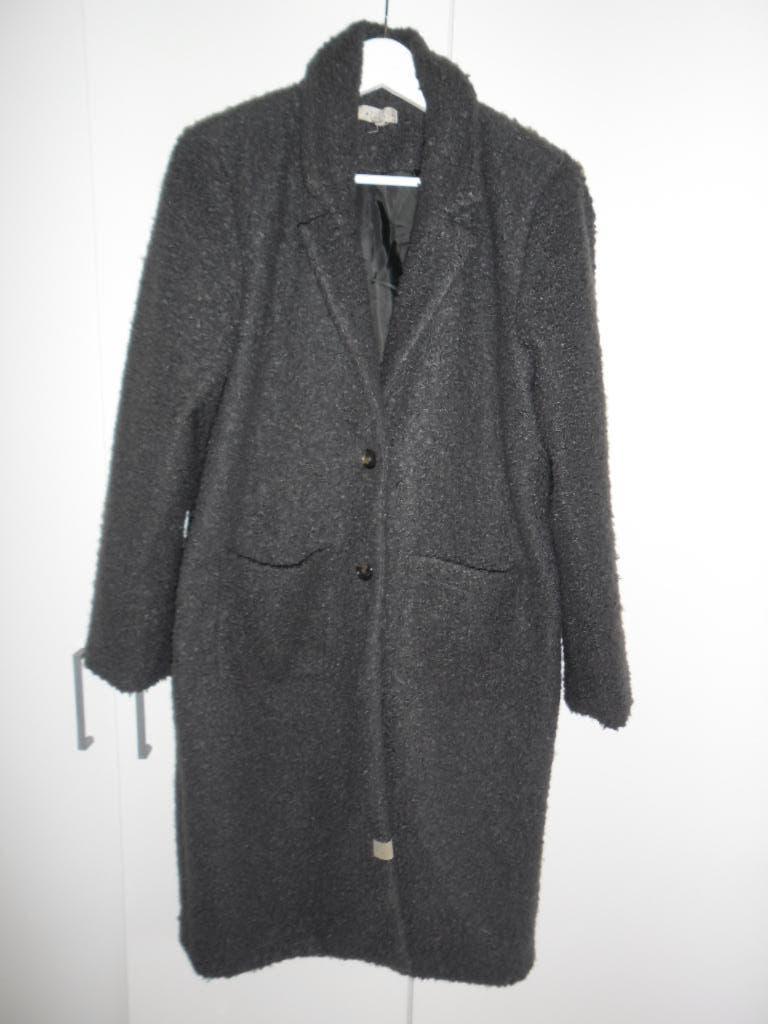 ZUSSS Grijze Antraciet Warme Wollige Colbert Jas Maat L/XL, Maat 46/48 (XL) of groter, Nieuw, Ophalen of Verzenden, Grijs