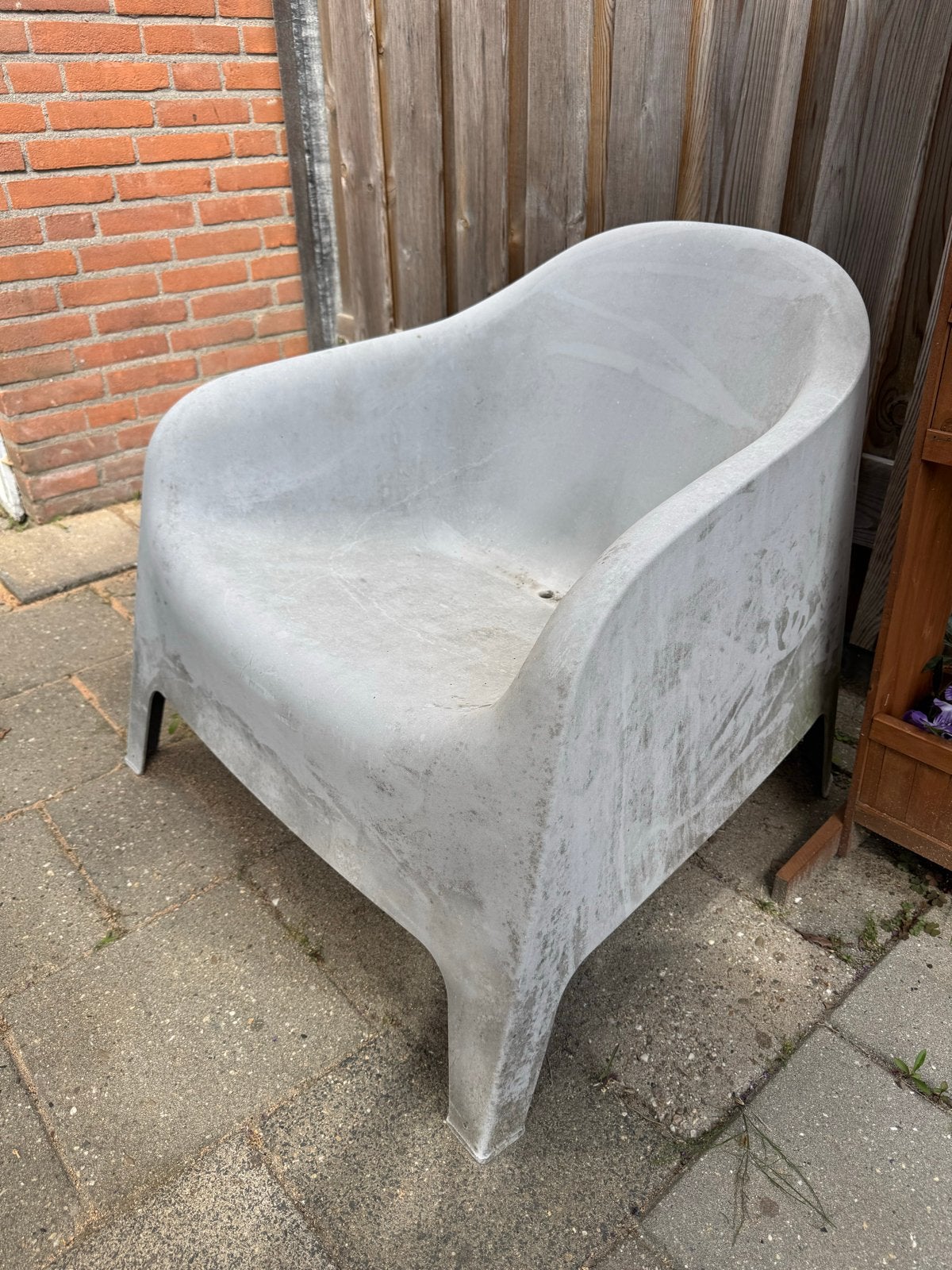 IKEA SKARPÖ tuinstoel grijs, Ophalen, Gebruikt, Kunststof