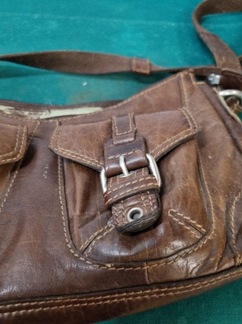 schoudertas bruin leer spikes en sparrow vintage, Ophalen of Verzenden, 'T Olde Gre-j, Info@toldegrej.nl, Endepoelstraat 20f Didam