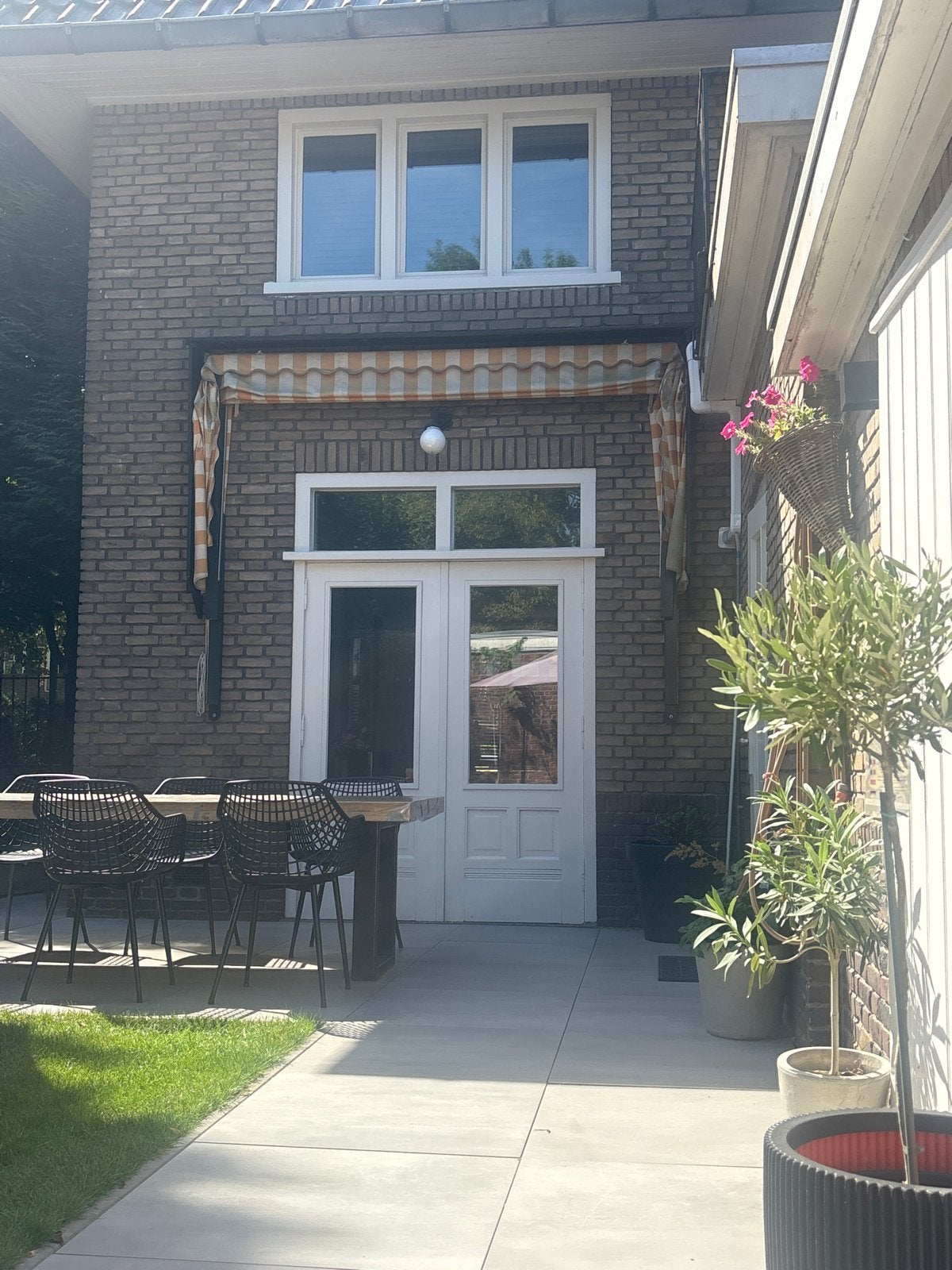 Nieuw doek voor Markies zonnescherm gezocht, Tuin en Terras, Gebruikt, Ophalen of Verzenden, 250 cm tot 450 cm, Knikarmscherm