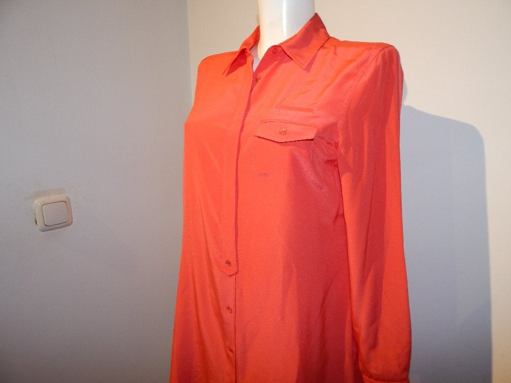 Windsor koraal kleurig tuniek zijde borstzakje knoopjes M, Maat 38/40 (M), Verzenden, Rood, Windsor