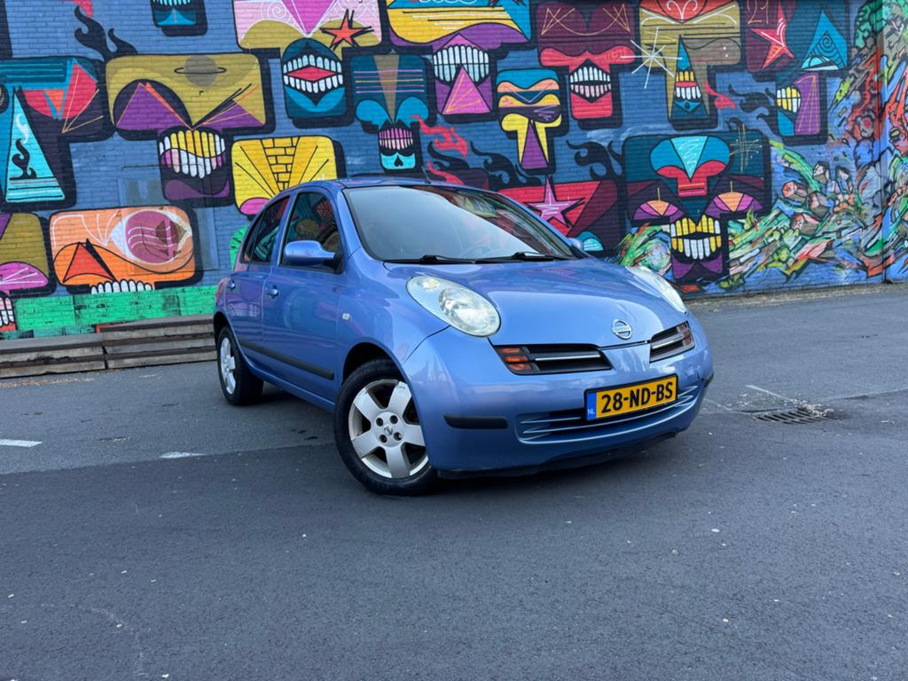 Nissan Micra 1.2 59KW 5DR AUT 2003, Auto's, 15 km/l, 40 €/maand, 4 cilinders, Blauw