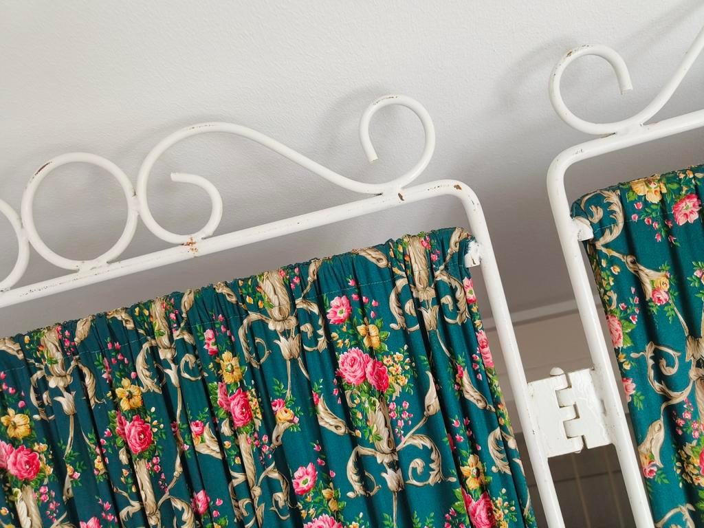 Vintage kamerscherm met bloemenprint, Ophalen, Gebruikt