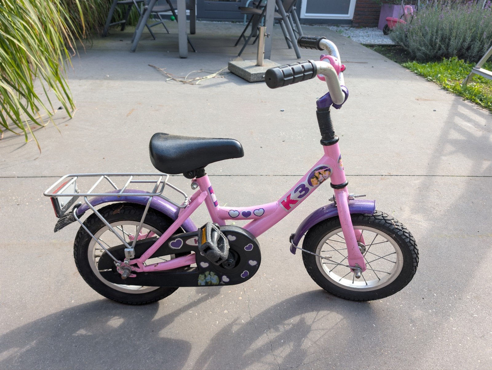 K3 kinderfiets 12 inch met luchtbanden, Ophalen, Terugtraprem, Gebruikt, Bikefun