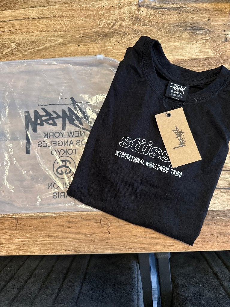 Stüssy international shirt, Verzenden, Zwart, Stussy, Nieuw