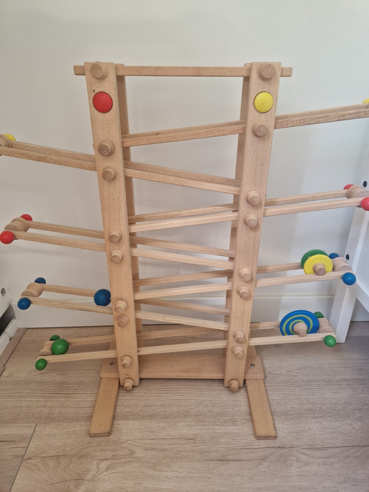 knikkerbaan van hout 70 cm hoog, Ophalen, Zo goed als nieuw, Overige typen