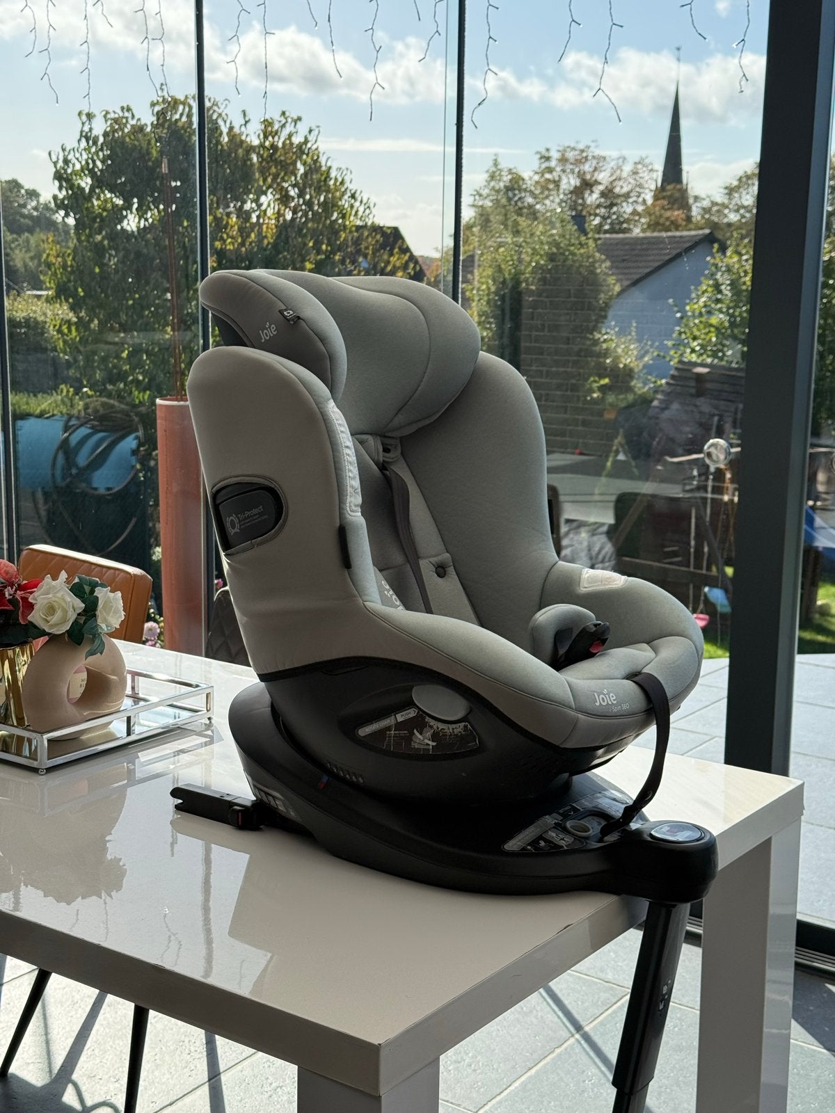 Joie i-Spin 360 autostoel - Zgan - 0/1/2/3/(4) jaar., Kinderen en Baby's, Verstelbare rugleuning, 0 t/m 18 kg, Zo goed als nieuw
