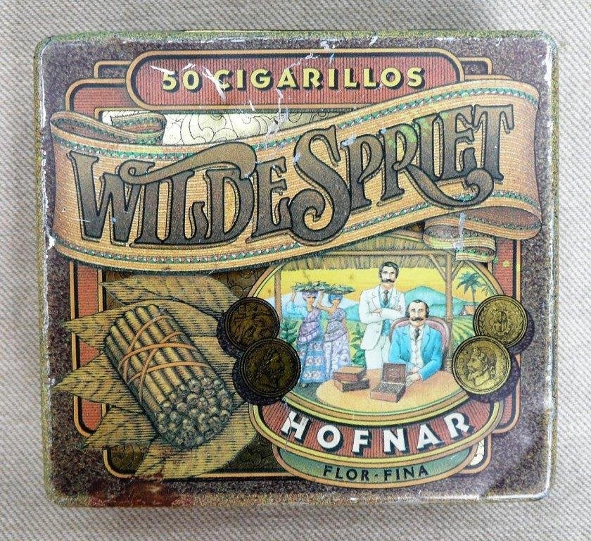 blik (leeg) Hofnar 532 wilde spriet 50 cigarillos.variant 1, Verzamelen, Ophalen of Verzenden, Gebruikt, Tabaksdoos of Verpakking
