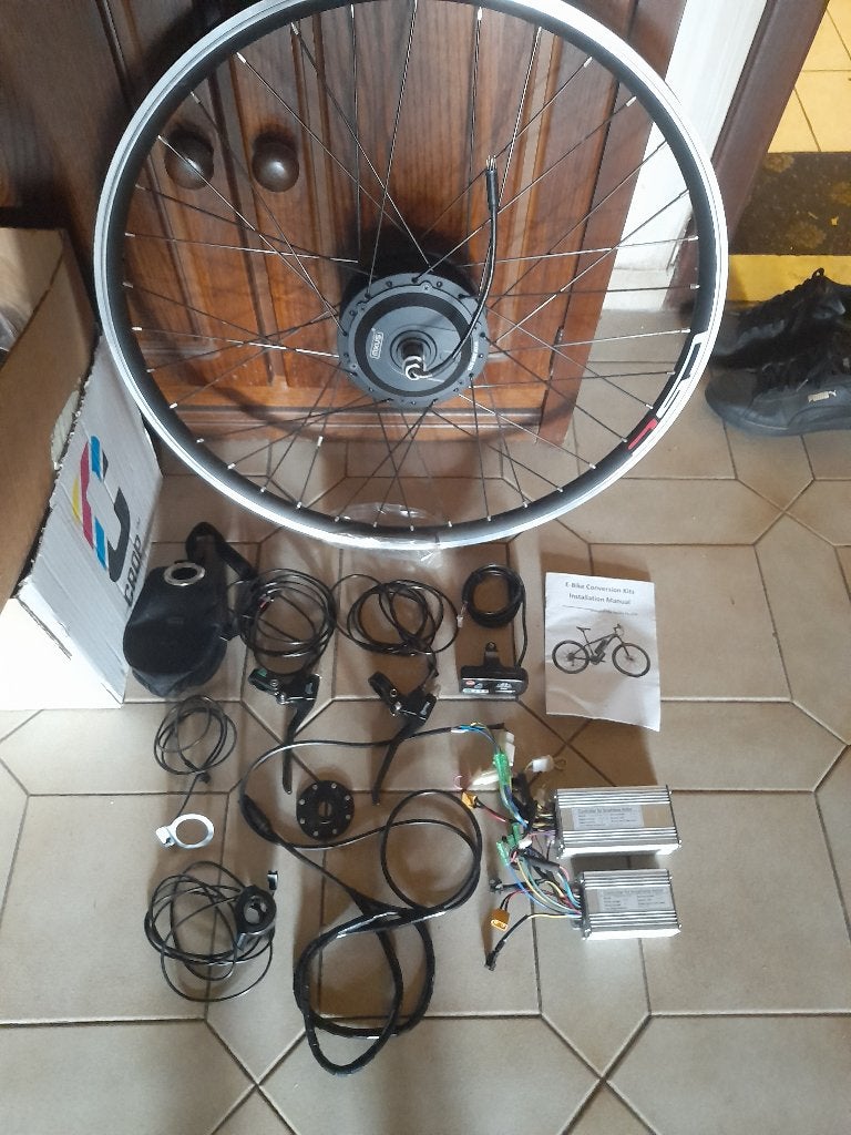 Ebike ombouwkit 28", Fietsen en Brommers, Fietsonderdelen, Zo goed als nieuw, Motor, Aluminium, Ophalen