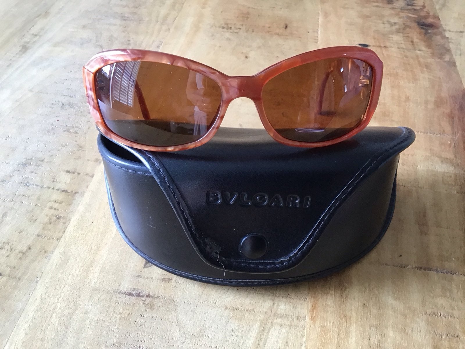 Prachtige Bvlgari zonnebril, weinig gedragen, Overige merken, Zonnebril, Oranje, Ophalen of Verzenden