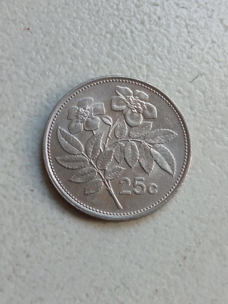 Malta 25 cent 1991., Ophalen of Verzenden, Overige landen, Losse munt