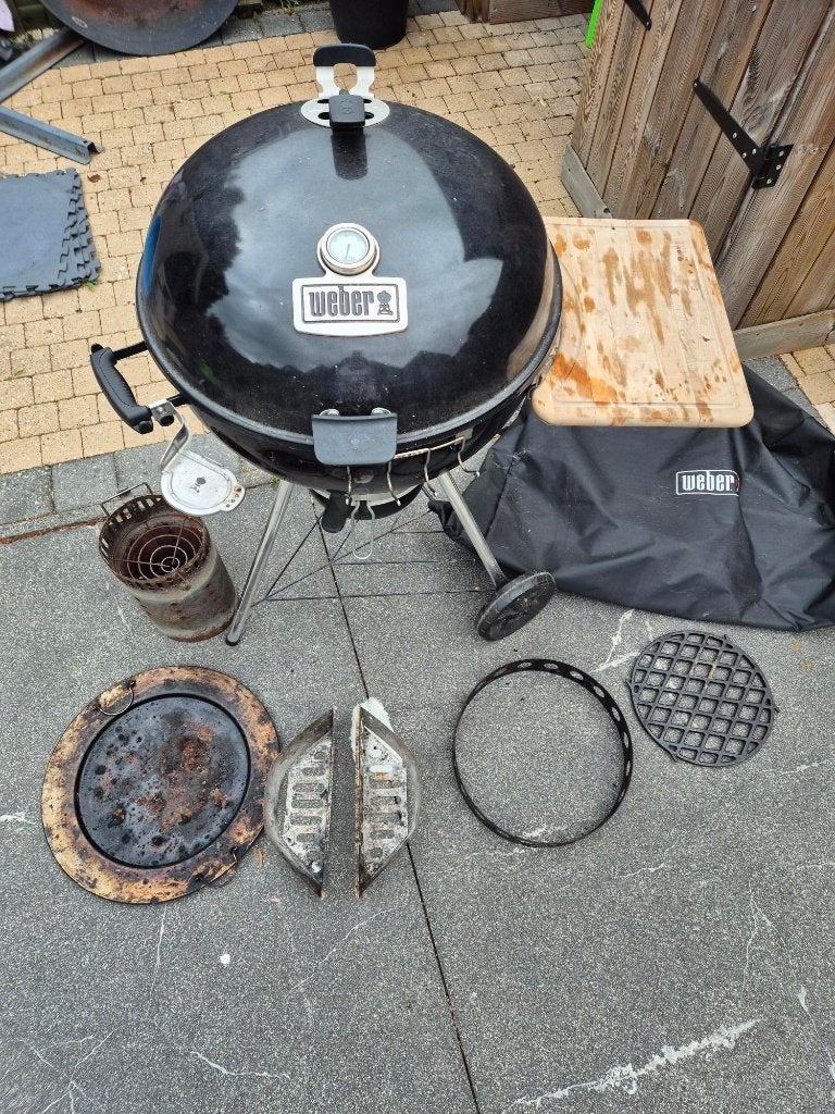 bbq, Tuin en Terras, Houtskoolbarbecues, Ophalen, Gebruikt, Weber, Met accessoires
